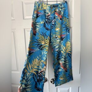 NWOT Maeve by Anthropologie The Collette Pants in Tropical Print